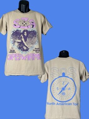 Online Ceramics x SZA SOS Open Arms North American Tour Shirt Concert Tee Sz M